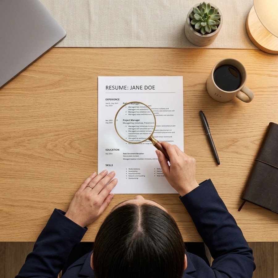 Không gian làm việc với màn hình phân tích CV
